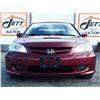 Image 2 : L2 --  2005 HONDA CIVIC LX , Red , 299831  KM's