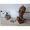 Image 1 : Scull with Graveyard - Skeleton Hand - Skull on Spine Base