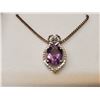 Image 2 : New Amethyst Sterling Silver Necklace