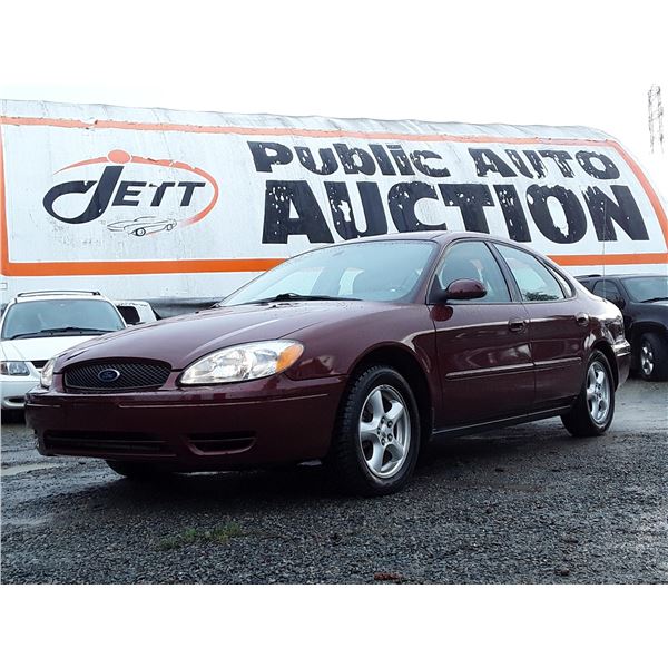 B2 --  2004 FORD TAURUS SE  , Red , 142667  KM's