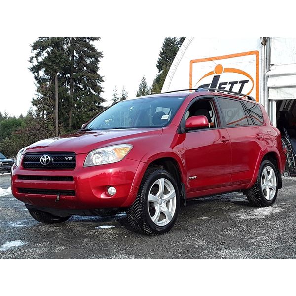 K1 --  2008 TOYOTA RAV 4 SPORT , Red , 154434  KM's