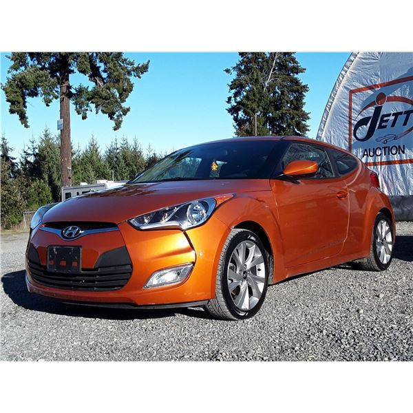 L2 --  2016 HYUNDAI VELOSTER  , Orange , 112172  KM's