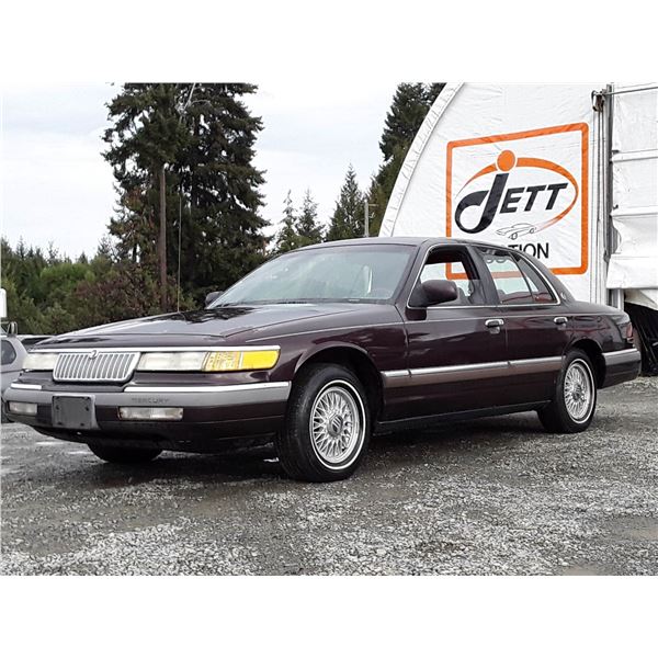 J1 --  1992 MERCURY GRAND MARQUIS GS , Red , 189191  KM's
