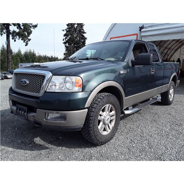 G1 --  2004 FORD F150 CREW CAB 4X4 LARIAT , Green , 202062  KM's