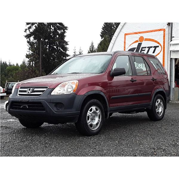 K5 --  2005 HONDA CRV LX , Red , 307634  KM's