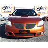 Image 2 : J3 --  2005 PONTIAC VIBE , Orange , 227328  KM's