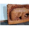 Image 2 : Large Carving 32" x 22" Bear Catching Salmon
