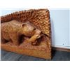 Image 3 : Large Carving 32" x 22" Bear Catching Salmon