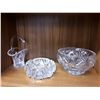 Image 1 : Pinwheel Crystal Basket + 2 Candy Dishes