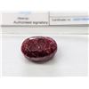 Image 1 : Large 43 Carat Authentic Natural Ruby Gemstone Oval Cut With Certificate of Authenticity