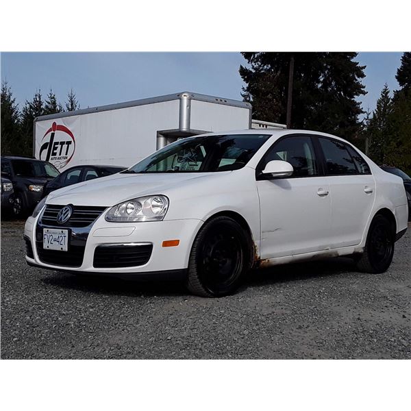 A12K --  2009 VOLKSWAGEN JETTA TDI, SEDAN, WHITE, 301,533 KM'S "NO RESERVE"