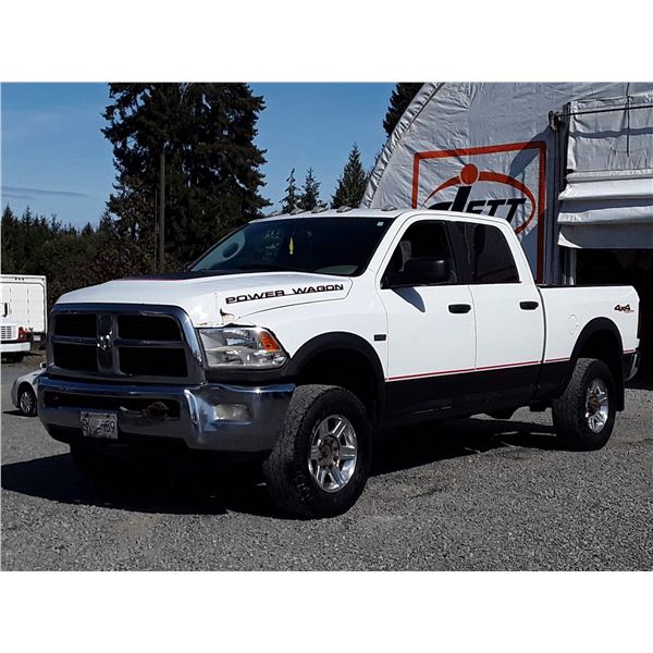 G4 --  2012 DODGE RAM 2500 POWER WAGON CREW CAB 4X4 , White , 270126  KM's