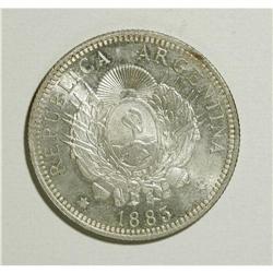 Argentina: Republic 50 Centavos 1883, KM28, supe