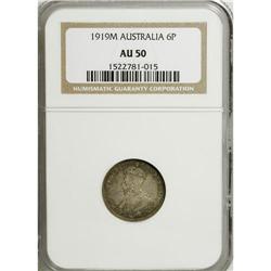 Australia: George V silver Sixpence 1919-M, KM-2