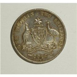 Australia: George V silver Florin 1917, KM-27, A