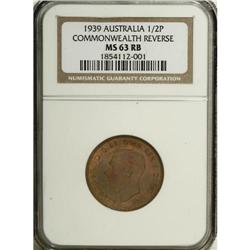 Australia: George VI bronze Halfpenny 1939, KM-4