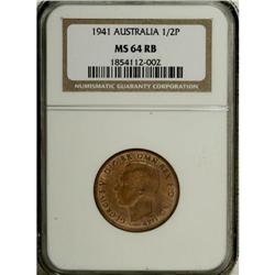 Australia: George VI bronze Halfpenny 1941, KM-4