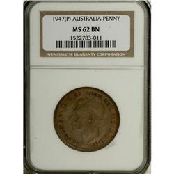 Australia: George VI bronze Penny 1947 (P), KM-3
