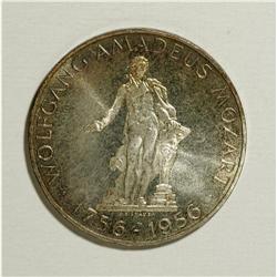Austria: Republic 25 Schillings 1956 Mozart, KM2
