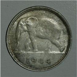 Belgian Congo: 50 Francs 1944 Elephant, KM27, to