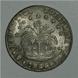 Bolivia: Republic Peso 1863-FP, KM138.6, choice