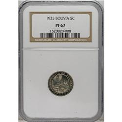 Bolivia: Republic 5 Centavos 1935, KM178, Proof