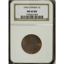 Canada: Edward VII Cent 1903, MS65 Brown NGC.