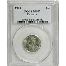 Canada: George V 5 Cents 1923, MS62 PCGS.