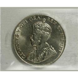 Canada: George V 5 Cents 1928, MS63 ICCS certifi
