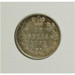 Canada: Victoria 10 Cents 1893, flat top, VF.
