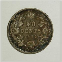 Canada: Victoria 50 Cents 1872, VG10.