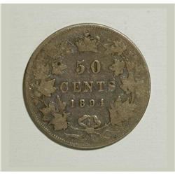 Canada: Victoria 50 Cents 1894, key date, VG, na