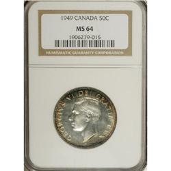 Canada: George VI 50 Cents 1949, MS64 NGC.