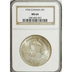 Canada: George V Dollar 1935, MS64 NGC.