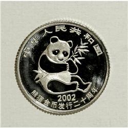 China: Peoples Republic Platinum 100 Yuan 2002,