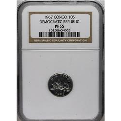 Congo: Democratic Republic 10 Sengis 1967, KM7,