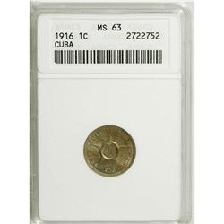 Cuba: Republic 1 Centavo 1916: KM-9.1, MS63 ANAC
