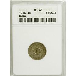 Cuba: Cuba 1 Centavo 1916 lot: KM-9.1, 1x MS61,