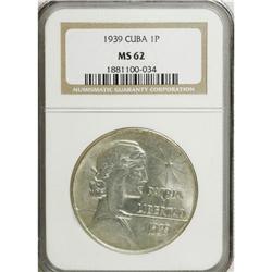 Cuba: Cuba Souvenir 1 Peso 1935: KM-22, MS62 NGC