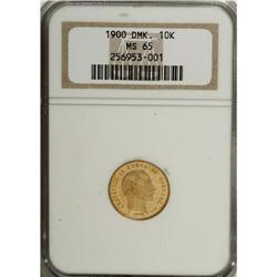 Denmark: Christian IX gold 10 Kroner 1900, KM790