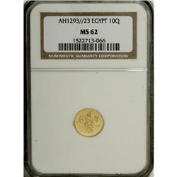 Egypt: Abdul Hamid II gold 10 Kurush 1293/23, KM