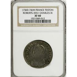 France: Charles IX Teston ND (1560-74), Dup-1063