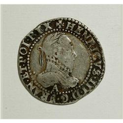 France: Henry III 1/2 Franc 1588A, Dup-1131, goo
