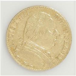 France: Louis XVIII gold 20 Francs 1815A, KM706.