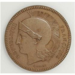 France: Pattern 10 Centimes 1848, Maz-1358, lust