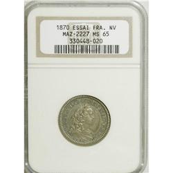 France: Silver Essai series 1870 dated 1720, MAZ