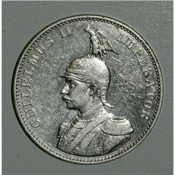 German East Africa: Wilhelm II silver 2 Rupien 1