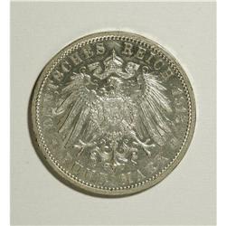 German States-Baden: Baden. Friedrich II 5 Marks
