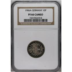 Germany: Empire. 10 Pfennigs 1906-A, KM-12, PR66