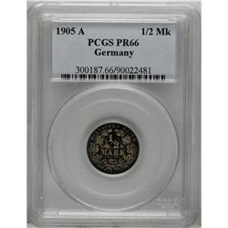 Germany: Empire. 1/2 Mark 1905-A, KM-17, mintage